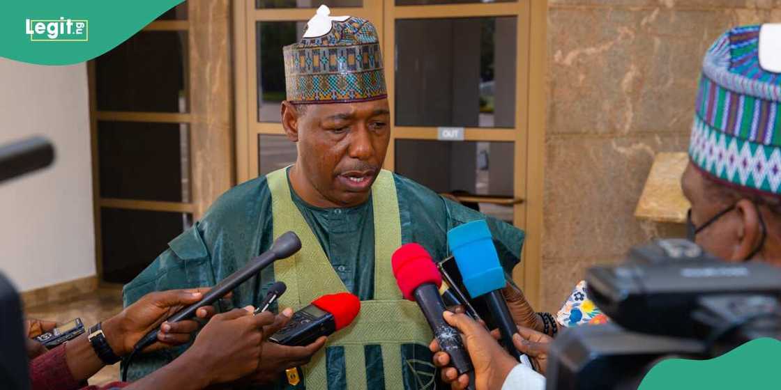 Governor Babagana Zulum of Borno state, IDPs camp Governor Babagana Zulum of Borno state, IDPs camp