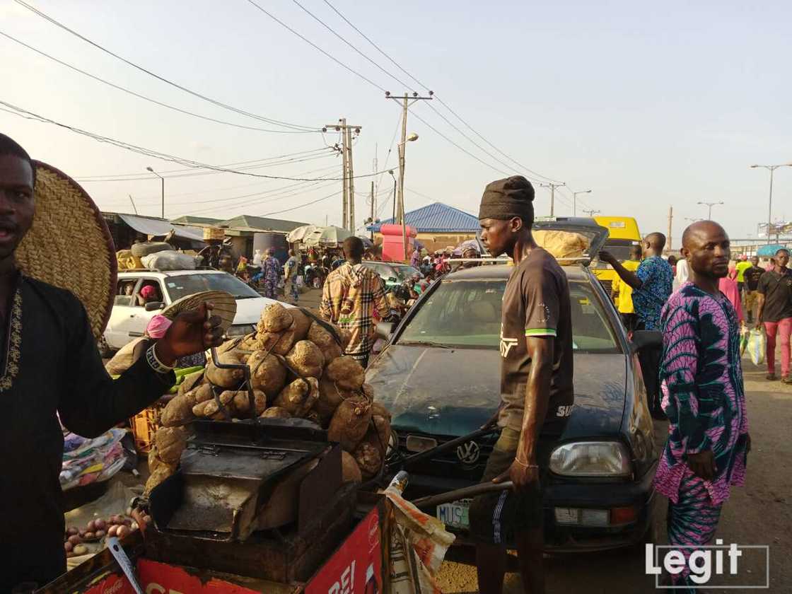 The cost price of yam increased a bit as informed by traders in the market. Photo credit: Esther Odili