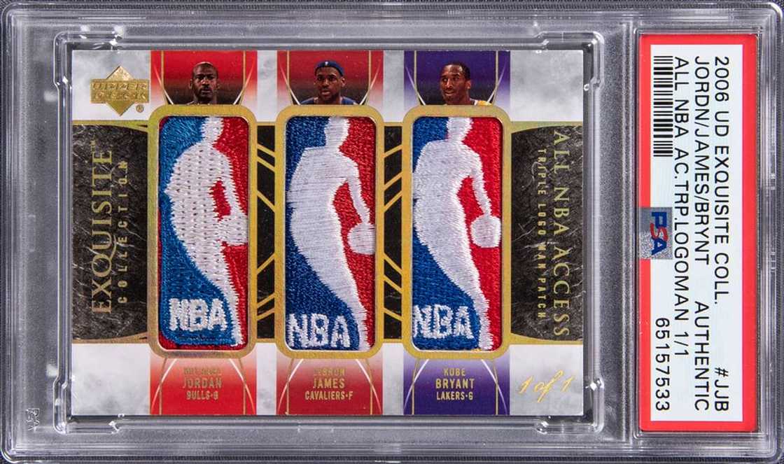 2006-07 Upper Deck Lebron James/Michael Jordan/Kobe Bryant Exquisite All-NBA Access Triple Logoman