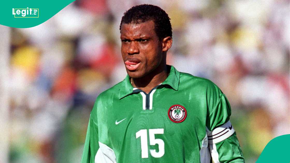 Sunday Oliseh, Nigeria, Super Eagles, AFCON 2002, Sierra Leone. Sunday Oliseh, Nigeria, Super Eagles, AFCON 2002, Sierra Leone.