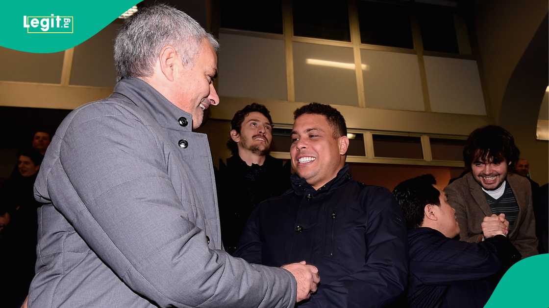 Jose Mourinho, Ronaldo Nazario, Inter Milan, Italy. Jose Mourinho, Ronaldo Nazario, Inter Milan, Italy.