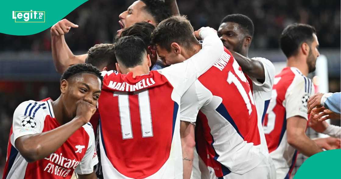 Arsenal defeats Real Madrid in UCL quarter-final. Arsenal defeats Real Madrid in UCL quarter-final.