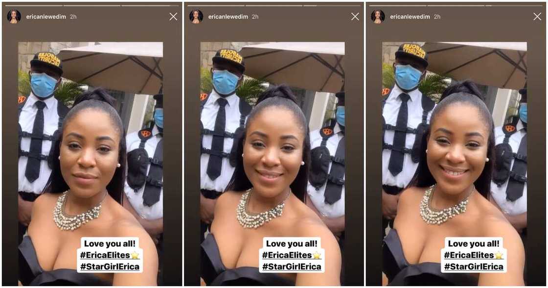 BBNaija Erica makes first public appearance on social media after disqualification (photos)