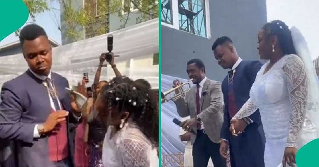 Couple celebrates as their wedding gets sponsored by family, friends, God