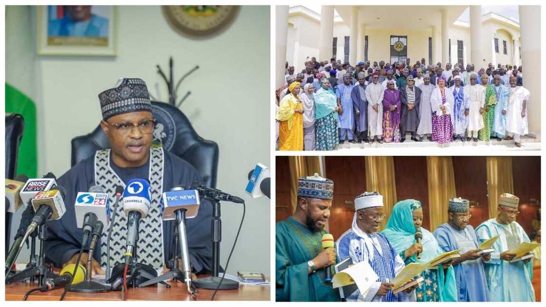 Uba Sani ya rantsar da kwamishinoni. Uba Sani ya rantsar da kwamishinoni.