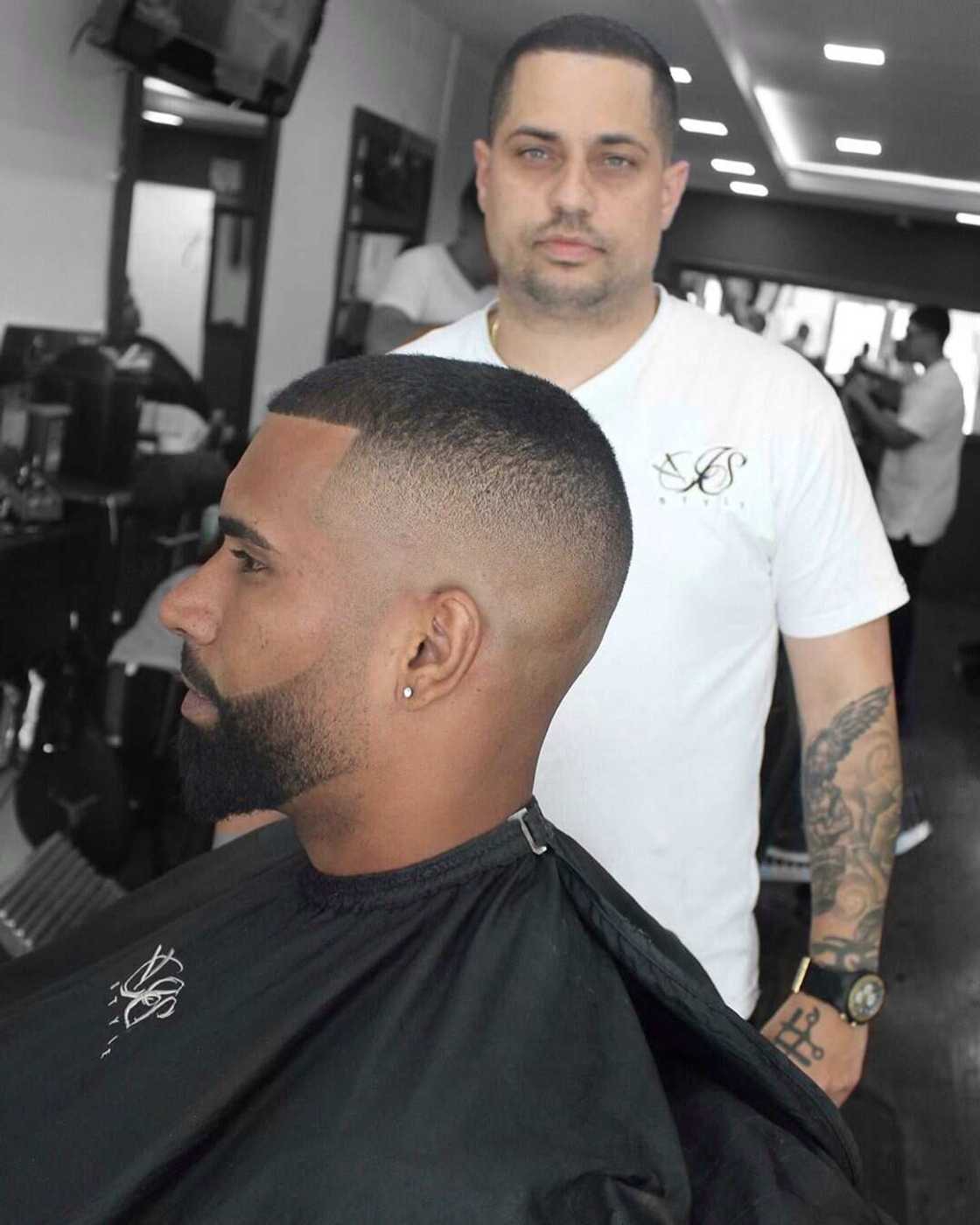 skin fade with beard