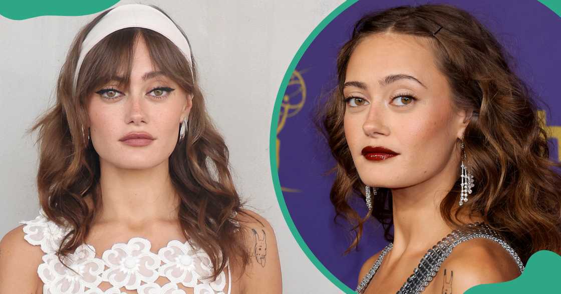 Ella Purnell poses lasting  for antithetic  events.