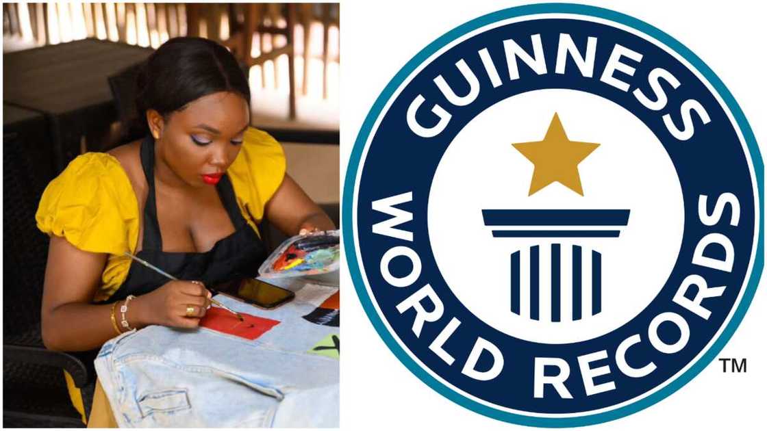Guinness World Records/Lady attempt to paint. Guinness World Records/Lady attempt to paint.