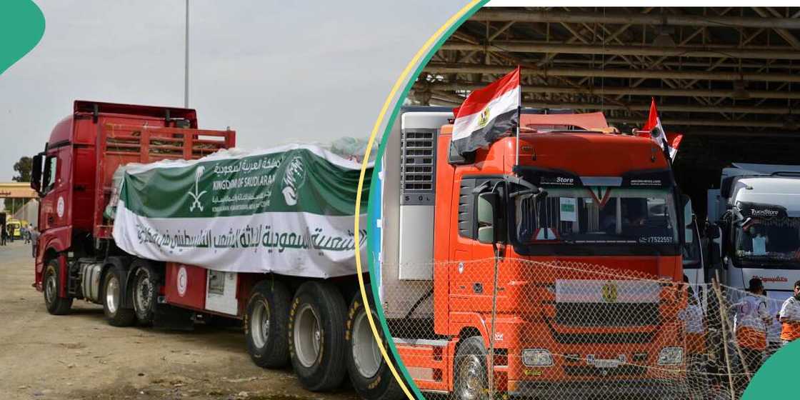 Kayan agaji daga Saudiyya sun isa Gaza Kayan agaji daga Saudiyya sun isa Gaza