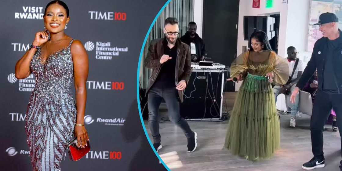 Berla Mundi showcases her Azonto moves Berla Mundi showcases her Azonto moves