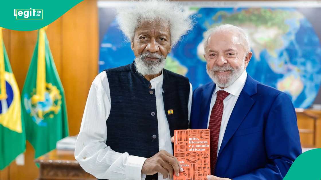 President Lula of Brazil hosted Nobel Laureate Wole Soyinka in Brazil during a diplomaatic by President Bola Tinubu on Monday. President Lula of Brazil hosted Nobel Laureate Wole Soyinka in Brazil during a diplomaatic by President Bola Tinubu on Monday.