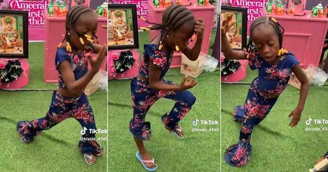 Little girl displays rugged dance moves