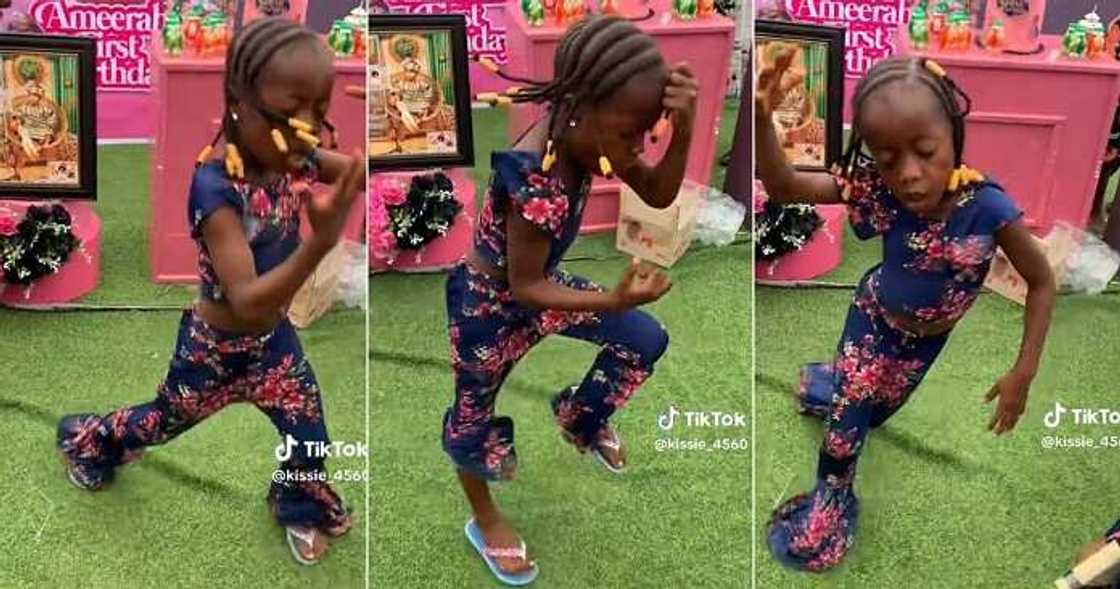 Little girl displays rugged dance moves Little girl displays rugged dance moves