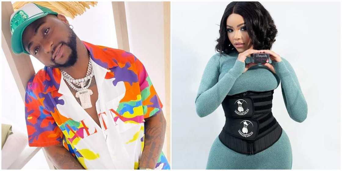 Davido and BBNaija Nengi Davido and BBNaija Nengi