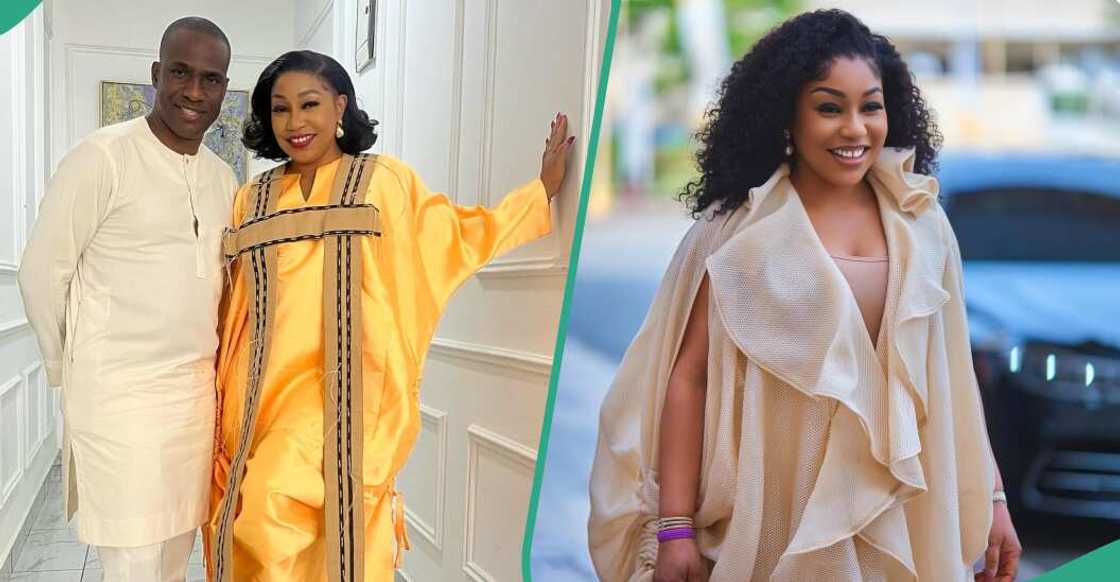Rita Dominic and her husband rock lovely outfits Rita Dominic and her husband rock lovely outfits