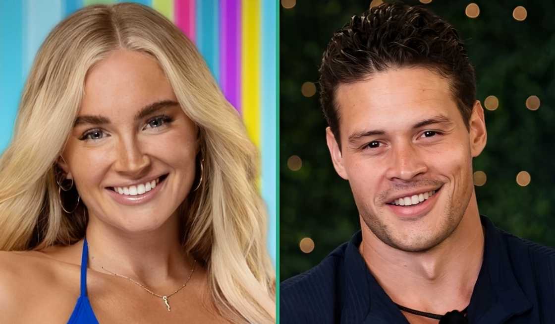 Connor Newsum and Cassidy Laudano pose during Love Island filming