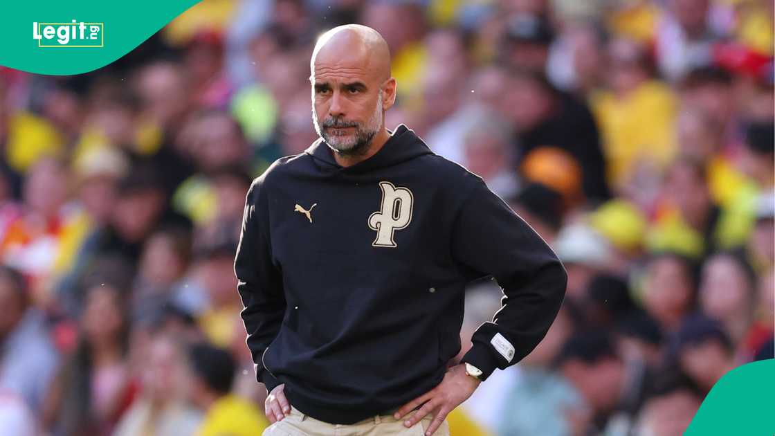 Pep Guardiola, Manchester City, Everton, Hill Dickinson Stadium, Premier League.