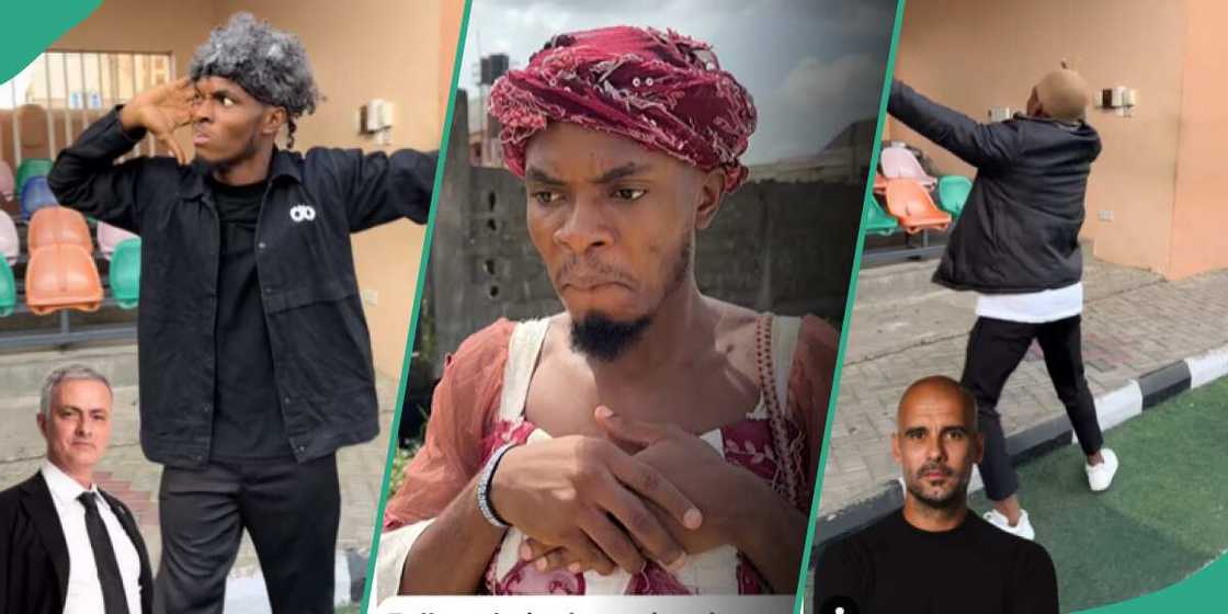 Nigerian skit maker Dikeh mimicking football managers Nigerian skit maker Dikeh mimicking football managers