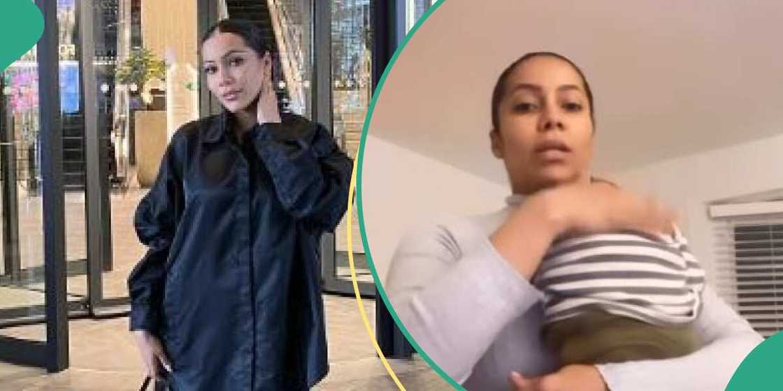 BBNaija star Maria and her baby BBNaija star Maria and her baby