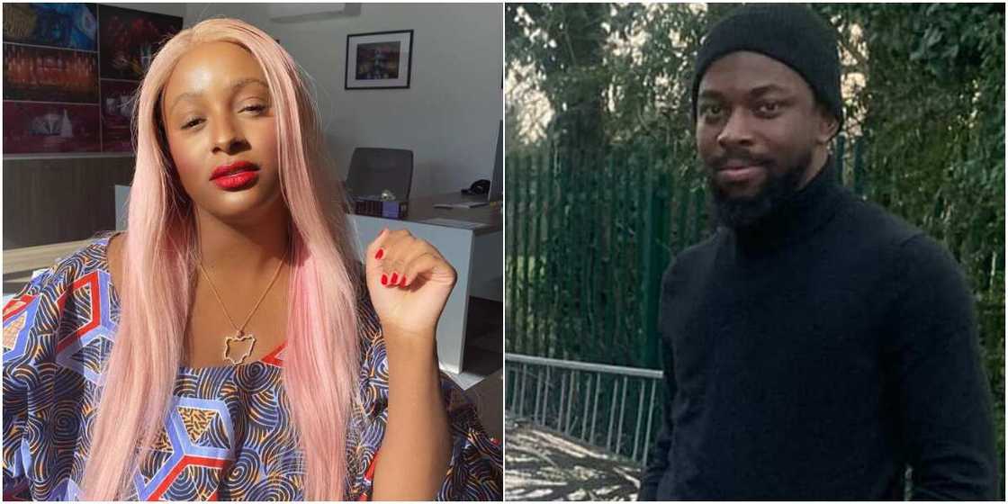 DJ Cuppy and a troll DJ Cuppy and a troll