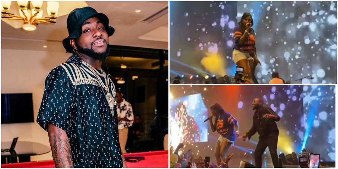Tiwa Savage joins Davido on stage at his concert Tiwa Savage joins Davido on stage at his concert