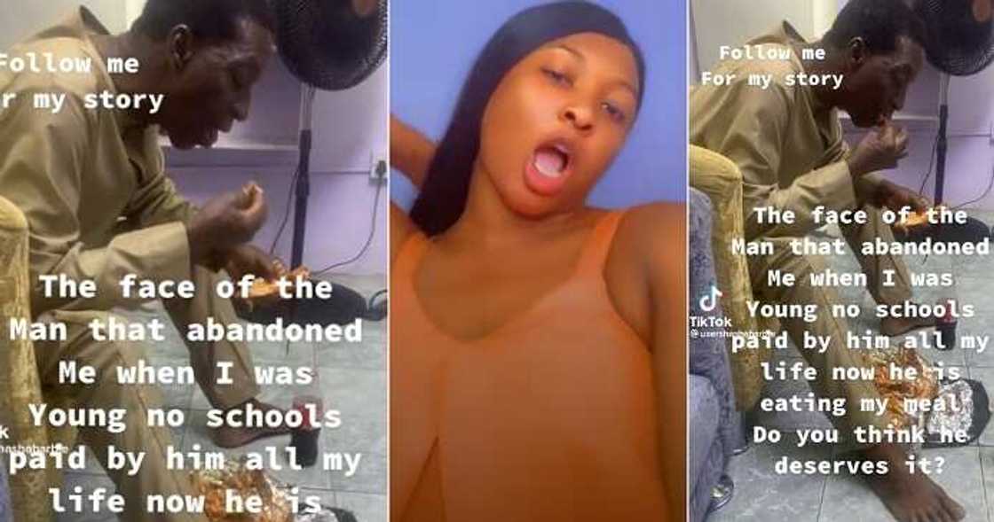 Lady calls out dad who abandoned her, food Lady calls out dad who abandoned her, food