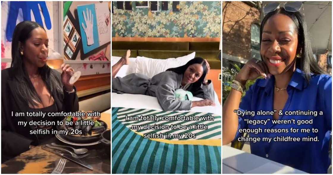 Dominique Baker, child free, married with no kids, lady celebrates not having kids, lady in her 40s Dominique Baker, child free, married with no kids, lady celebrates not having kids, lady in her 40s