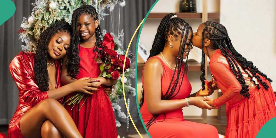 Sophia Momodu and Imade read Bible together Sophia Momodu and Imade read Bible together