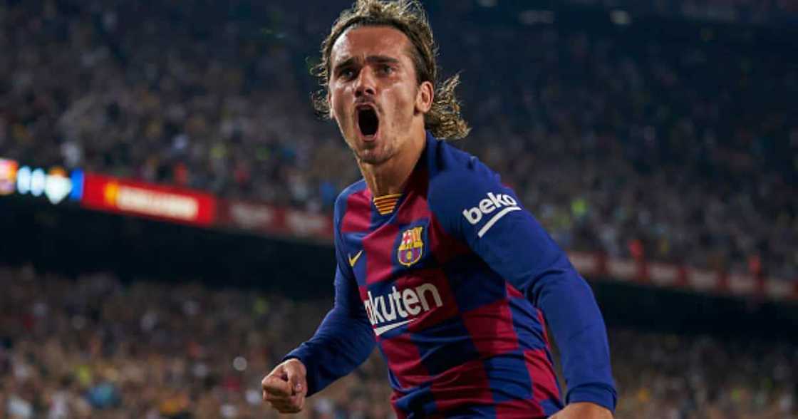 Griezmann celebrates after scoring for Barcelona. Photo by Quality Sport Images. Griezmann celebrates after scoring for Barcelona. Photo by Quality Sport Images.