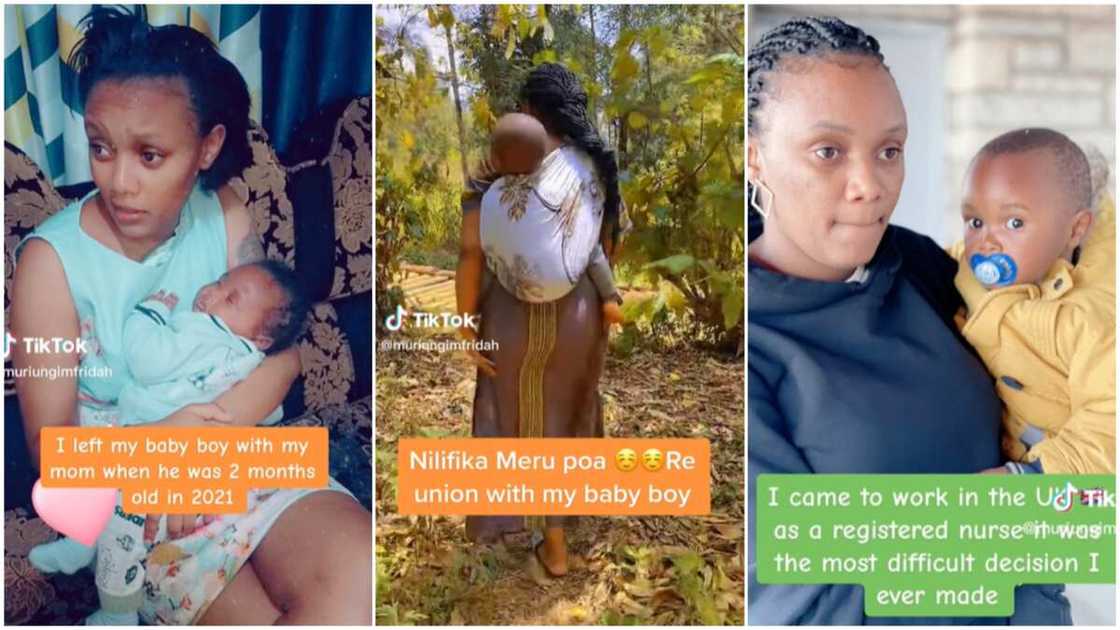 Working as nurse in UK/mother left 2-month-old baby. Working as nurse in UK/mother left 2-month-old baby.