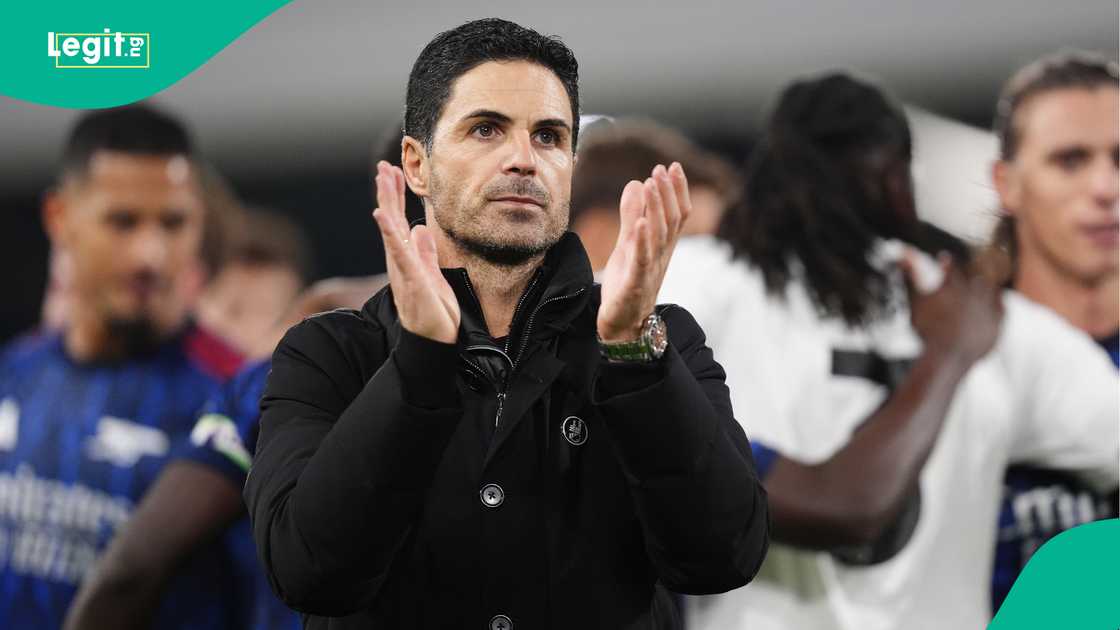 Mikel Arteta, Arsenal, Fulham, Craven Cottage, London, England, Premier League. Mikel Arteta, Arsenal, Fulham, Craven Cottage, London, England, Premier League.