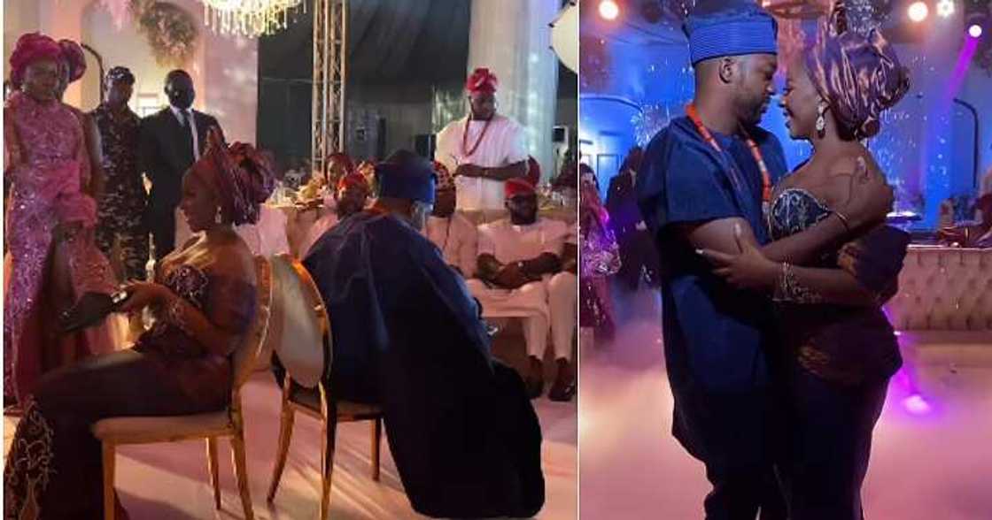 Couple plays hilarious game during wedding
Photo Credit: @elegoldb Couple plays hilarious game during wedding
Photo Credit: @elegoldb