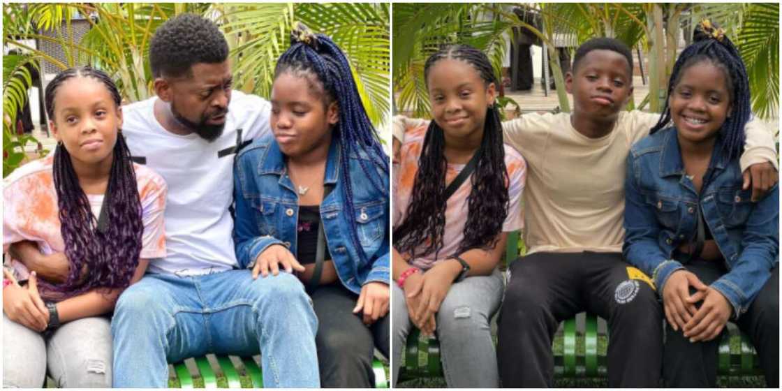 Basketmouth and his kids Basketmouth and his kids