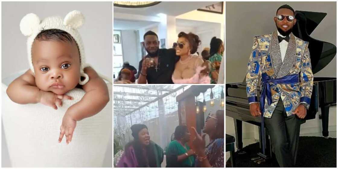 Celebs storm AY's luxury mansion for daughter's christening party Celebs storm AY's luxury mansion for daughter's christening party