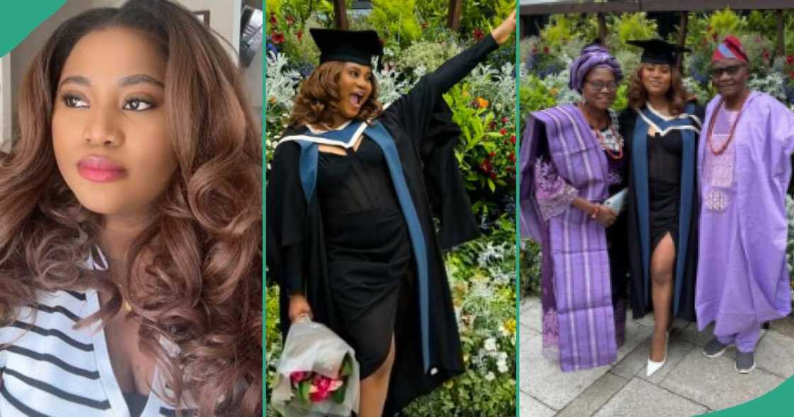 Lady graduates from Oxford University.