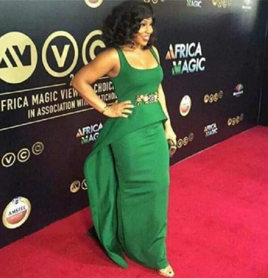 A photo of Rita Dominic on the red carpet. A photo of Rita Dominic on the red carpet.