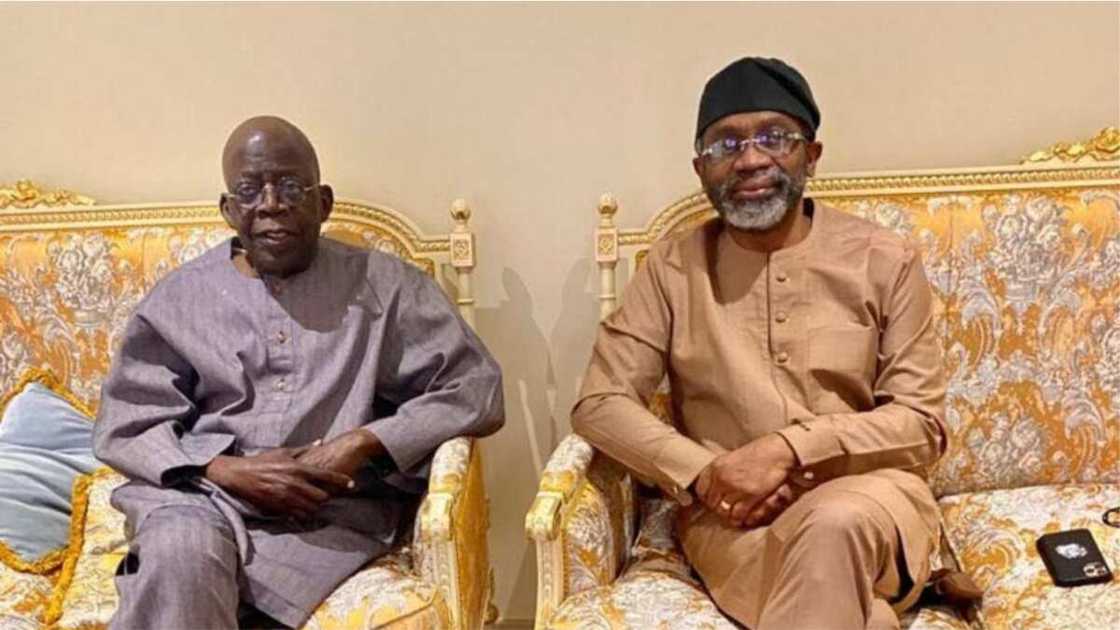 House of Reps Speaker Gbajabiamila Visits Tinubu in London