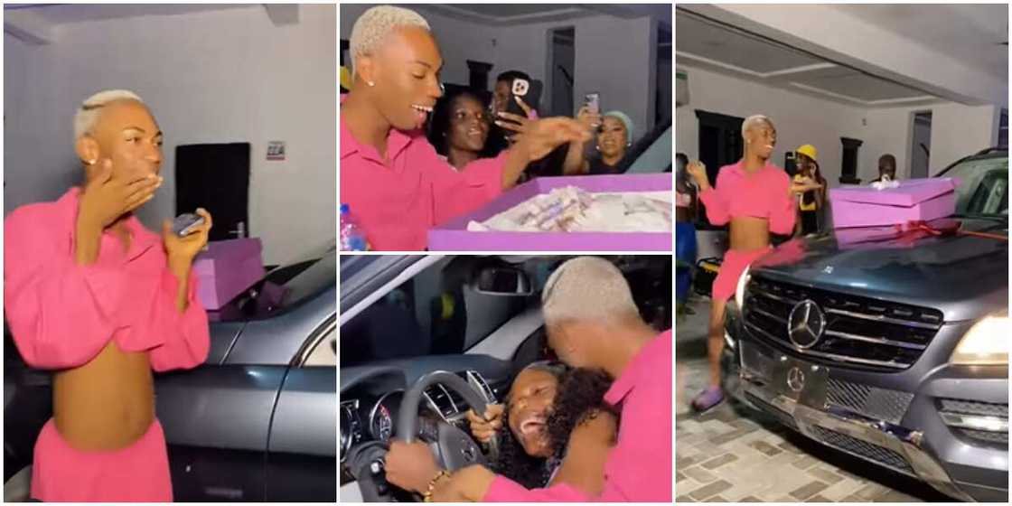 James Brown and his new car James Brown and his new car