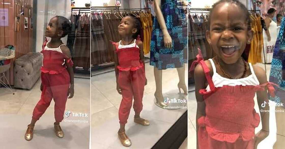 Little girl poses like a mannequin, hilarious video, drama queen