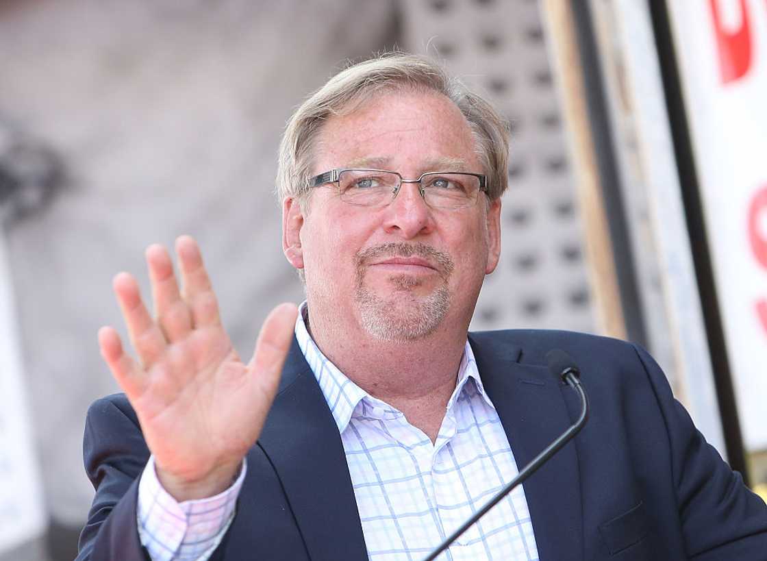 Rick Warren attends the ceremony honouring Roma Downey with a Star