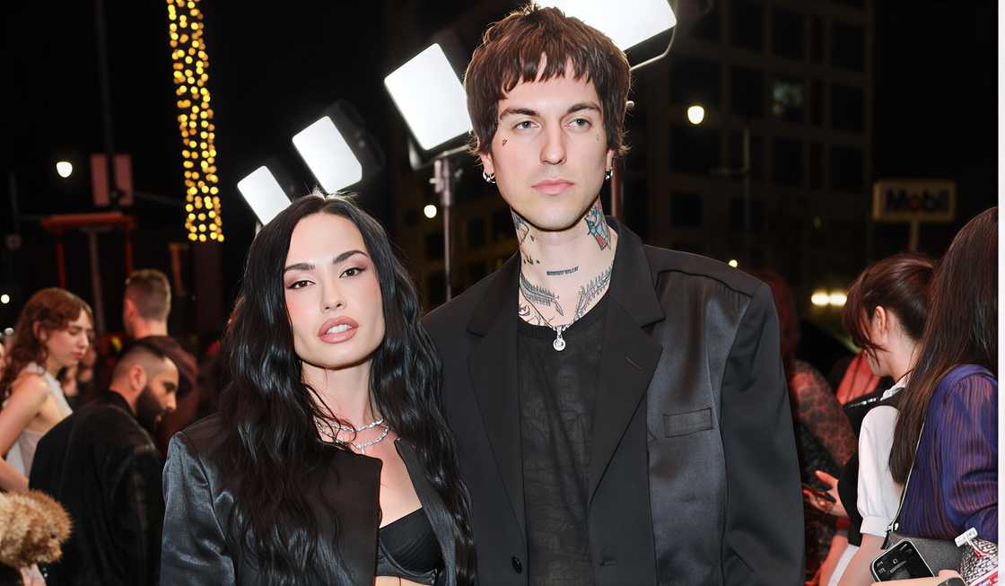 Demi Lovato and Jordan Lutes posing for a photo