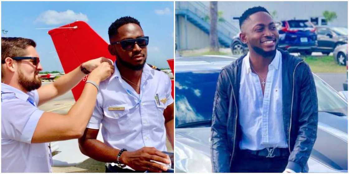 BBNaija Miracle graduates from flight school, BBNaija Miracle BBNaija Miracle graduates from flight school, BBNaija Miracle