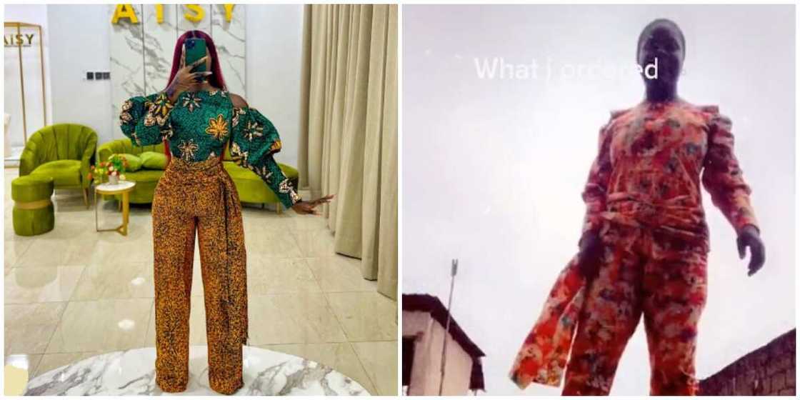 Jumpsuit a lady ordered and what she got. Jumpsuit a lady ordered and what she got.