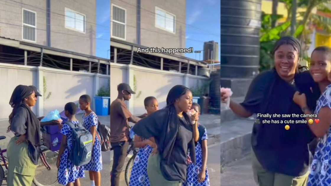 Lady snatches ice cream from school students Lady snatches ice cream from school students