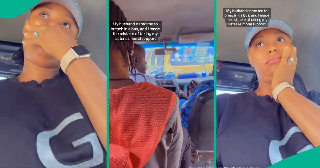Lady captures moment she tried to preach for the first time on a bus.