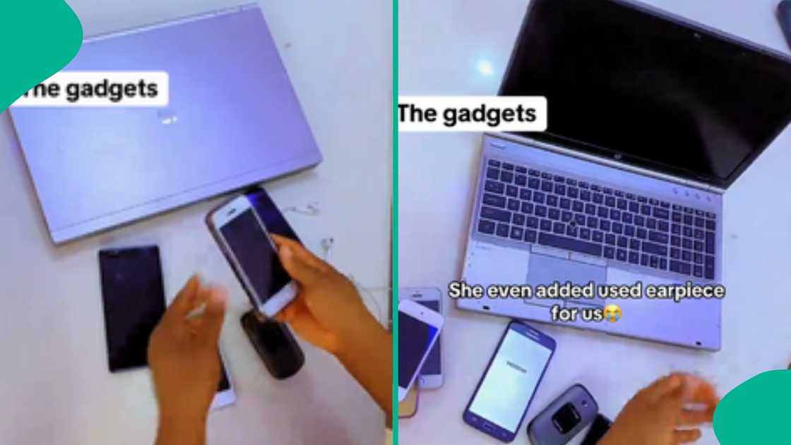 Nigerian lady posted a video showing items shipped to her from America.