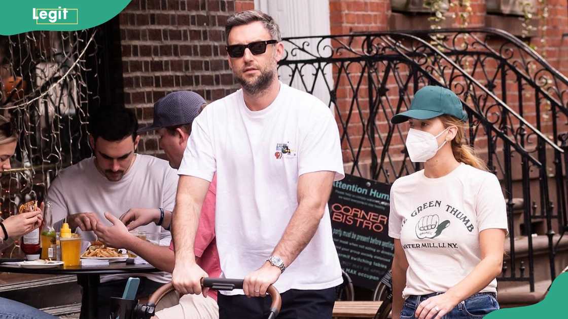 Jennifer Lawrence and Cooke Maroney walking side