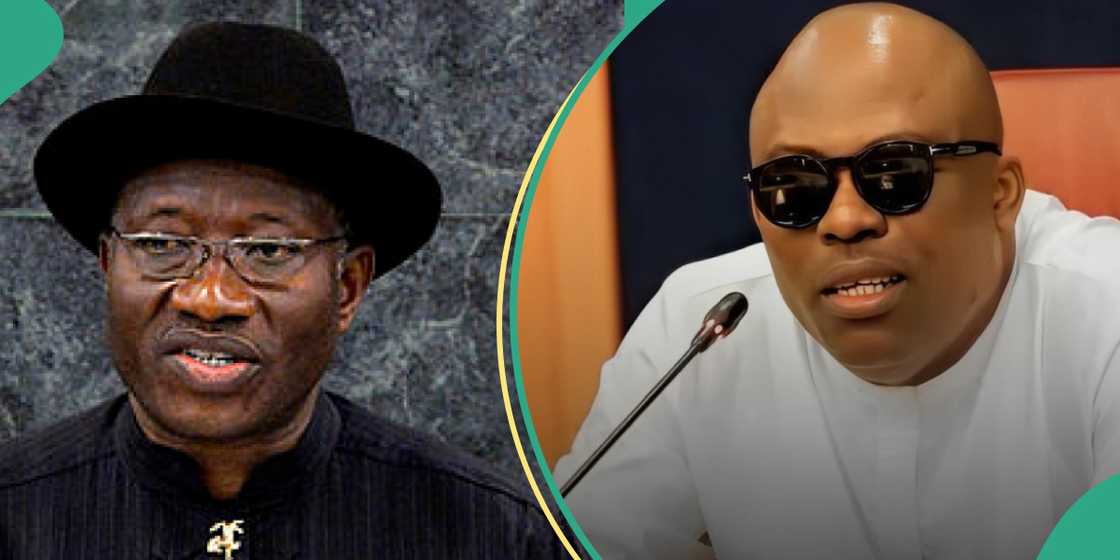 Former President Goodluck Jonathan hails Siminalayi Fubara as a 'general' despite challenges in his administration of Rivers State. Former President Goodluck Jonathan hails Siminalayi Fubara as a 'general' despite challenges in his administration of Rivers State.