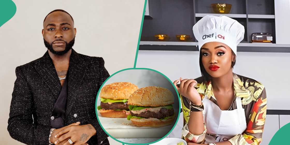 Davido teases fans with photo of Chef Chi’s burger masterpiece Davido teases fans with photo of Chef Chi’s burger masterpiece