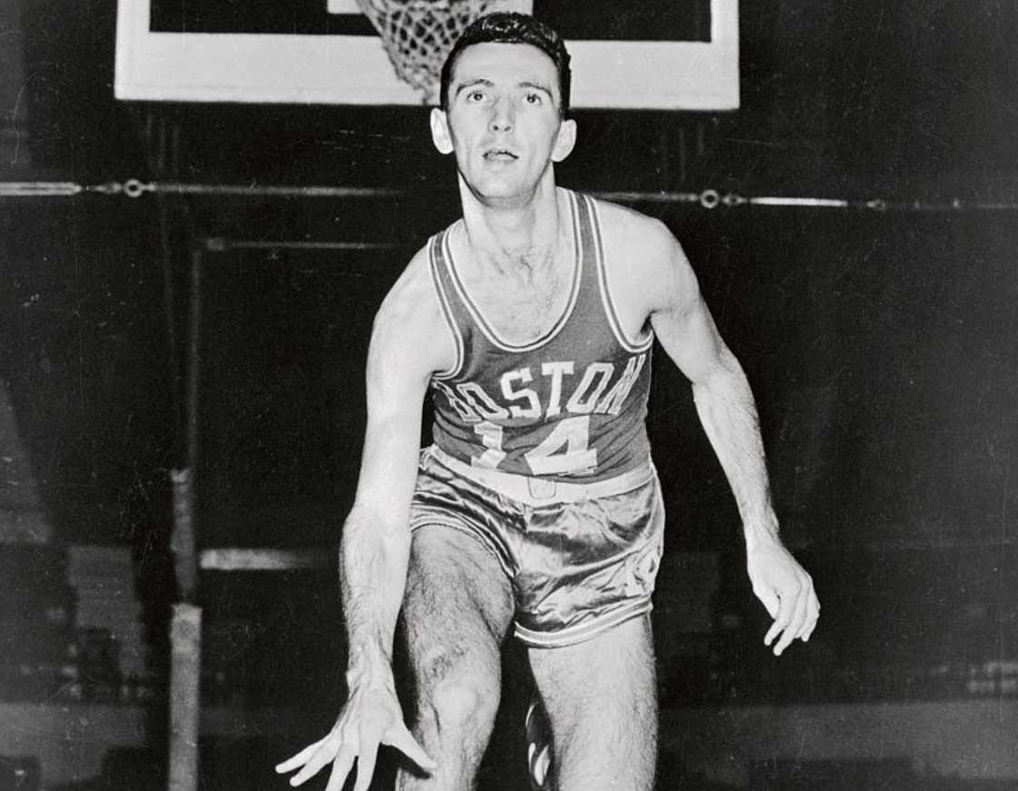 Bob Cousy bouncing a ball Bob Cousy bouncing a ball